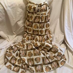 NWT RAILS Mica Checkered Shells Seashell Print Maxi Dress M